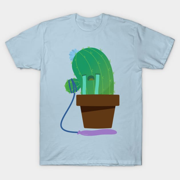 Sad Cactus T-Shirt by StrayKoi